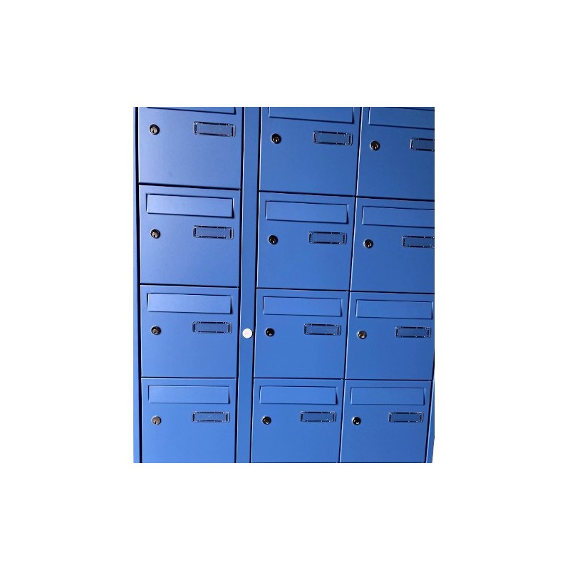 Bloc 6 Boîtes Aux Lettres Collectives Intérieur Mural - Modèle 3 X 2 Gris Anthracite Leabox Com